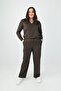 Women's Plus Size Linen Fabric Polo Collar Double Set 8071-24