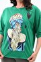 Women's Plus Size Heart Printed Oversize T-Shirt 1773-3-24 - 5