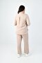 Women's Large Size Linen Fabric Polo Collar Double Suit 8071-24 - 2
