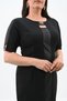 Women's Large Size Short Sleeve Collar Detailed Dress 5213-24 - 6