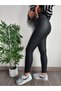 High Waist Matte Leather Leggings - 3
