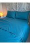 Turquoise and Gray Piped Double Duvet Cover Set (100% Cotton) - 7