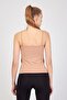 Camel Thin Thread Strap Blouse - 4
