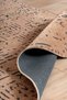 Moreno Viscose Woven Rug Non-Slip Base Washable Light Brown Anthracite Kitchen Rug 1323 - 6