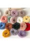 2-Piece Soft Fluffy Colorful Plush Elastic Hair Tie - Plush Scrunchie Elastic Hair Tie Color-5 - 4