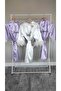 1 Bride's Dressing Gown with Feather Sleeves, 2 Lilac Bridesmaid Dressing Gowns - 2