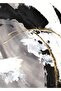 Hari̇kabi̇rev | Antrasite Gray-Black-Gold Loved Abstract | Framed Tempered Glass Table Single Horizontal - 2