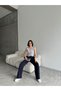 Women's Gray V-Neck Stylish Button Detailed Knitwear Vest - 8