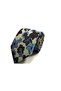 ربطة عنق بنمط زهرة زرقاء ذهبية