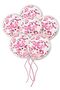 Pink Confetti Transparent Balloon Set: 12" Balloon 10 Pieces - 1 Pack Balloon Confetti (Pulu)