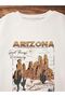 Unisex White Arizona Crewneck Sweatshirt - 2