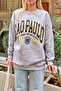 Gray Sao Printed Cotton Women's Sweatshirt - 3