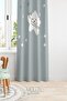 Sweet Star Patterned Background Curtain for Children's and Baby's Room Suede Digital Printed Extralarge Foam Drawstring Single Wing - 2