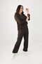 Women's Plus Size Linen Fabric Polo Collar Double Set 8071-24 - 2