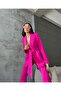 Tie-Up Blazer Jacket Wide Leg Trousers Set - 3