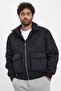 New season black zip-up bomber jacket mz56112