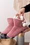Lamb Fabric Wool Luxury Pompom Detailed Home Boots Home Shoes