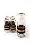 Gst 365 6-Person 7-Piece Black Gold Set Water Glass Set - Gilded Jug - 3