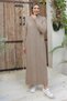Women's Chain Braided Crew Neck Knitwear Dress - 2