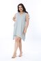 Women's Plus Size Green Cotton Fabric V-Neck Sleeveless Tunic 65N38226 - 7