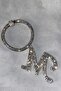 Stone Bracelet Keychain with Letter m - 2