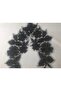 Black Bead Embroidered Lace Embroidery Guipure Applique Decorative Ribbon Accessory Hobby 2Pcs