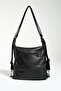Fiona Women's Black Backpack and Crossbody Bag 10 Compartment Large Bag - 4