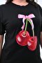 Women's Plus Size Cherry Print T-Shirt 1785-24 - 5
