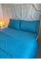 Turquoise and Gray Piped Double Duvet Cover Set (100% Cotton) - 2