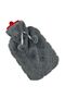 Plush Hot Water Bag with Bow Tie Gray 2 Lt