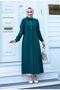 Long Ferace Tunic with Hidden Buttons and Buckle Detail on the Front