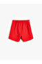Tweed Shorts Skirt with Pearl Button Detail and Elastic Waist - 2