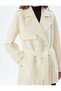 Comfortable Fit Double-Breasted Trench Coat with Belt Pockets - 5