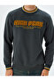 Crew Neck Sweatshirt College Embroidered Embellished Cotton Blend - 5