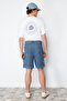 Navy Blue Wide Cut Carpenter Denim Shorts TMNSS24SR00010 - 6