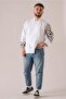 C-19 Leopard - White Leopard Patterned Chef Jacket
