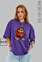 Unisex Oversize Crew Neck Cotton DOLAR NECKLACE GARFIELD Printed Short Sleeve T-Shirt