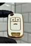 Opel Astra Corsa Insignia Mokka Zafira Nano Key Case White - Gold - 3
