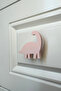 Pink Dino 3 Cabinet Handle-Modern, Cute and Durable Furniture Handle for Children's Room, Kitchen and Bathroom