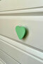 Green Heart Cabinet Handle - Modern and Durable Furniture Handle for Children's Room, Kitchen and Bathroom, Dk - 2