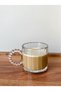 Ringo Line Set of 3 325ml Glass Mugs with Beaded Handles - 4