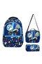 Royalglow Waddell Combination Patterned Leather Embroidered Football Bag Lunch Bag and Pen Holder - 2
