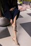GREAN WOMEN'S GOLD BUCKLE DETAIL HEEL SHOES - 7