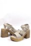 Women's Ibiza Cream Orthopedic Insole Platform Heel Sandals - 3