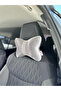 Gray Plain Velvet Silver Vertical Striped Neck Pillow 1 Piece - 2