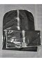 Coat-Tunic Clothes Cover, Clothes Protection and Carrying Storage, Edge Stripe Metalized SILVER Piping, 130x64 cm