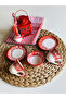 Dentadesign gift set of 2 Turkish Coffee Cups and 2 Ceramic Snack Bowls Red-yellow - 3
