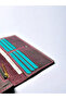 Genuine Leather Handmade Zippered Clutch Bag Portfolio Wallet - 5