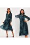 V-Neck Midi Length Tulle Dress - 2