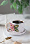 Handmade Flower Figured 24K Gold Decorated Ceramic Mug 170ml - 2